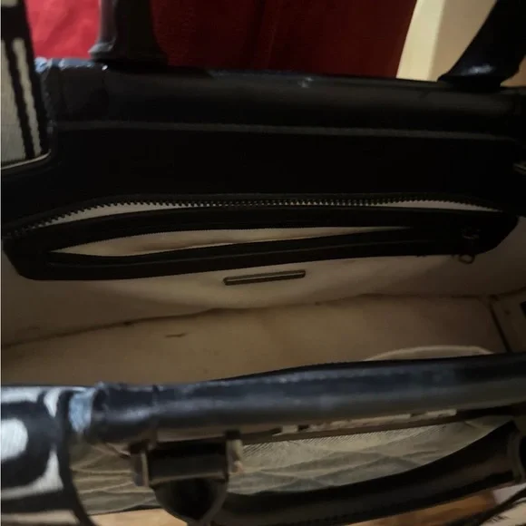 Steve Madden Black and Gray Quilted Tote - Picture 4 of 5